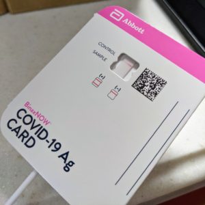 a negative BINAXNow Covid test